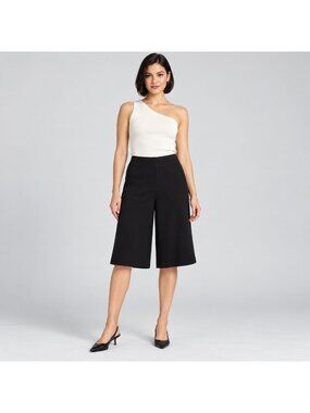 Culottes Black Cropped Pants Size 9/10 With Pockets Maurices